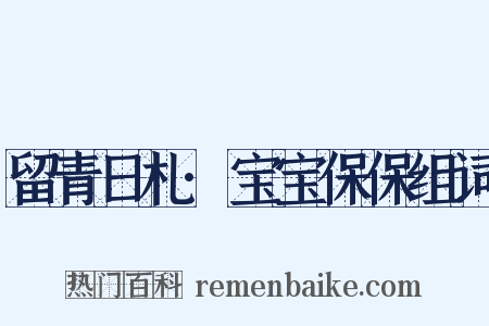 留青日札·宝宝保保组词是什么意思的图片